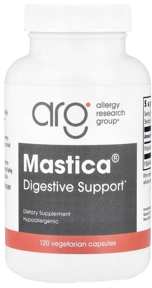 Allergy Research Group, Mastica, подлинная хиосская мастика, 120 вегетарианских капсул