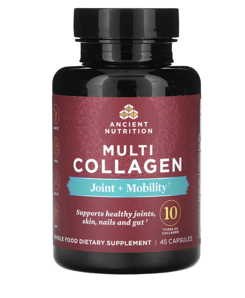 Dr. Axe / Ancient Nutrition, Multi Collagen, Joint + Mobility, 45 капсул