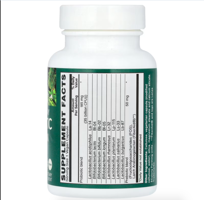 PlantFusion, Один пробиотик в день, 35 млрд, 30 веганских капсул