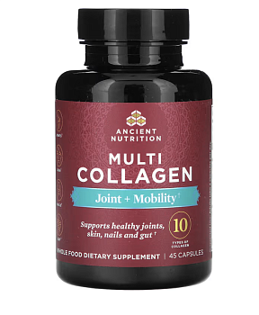 Dr. Axe / Ancient Nutrition, Multi Collagen, Joint + Mobility, 45 капсул - ATN-02515-45 шт.