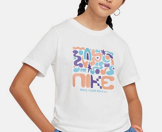 NIKE KIDS Unisex Kids T-Shirt Sportswear Dance White
