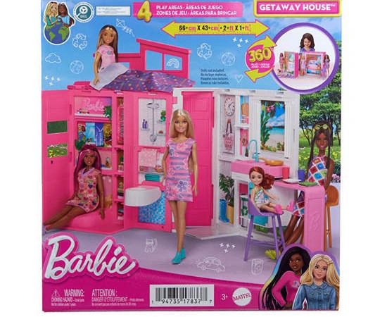 BARBIE Doll Barbie Getaway House And Playset HRJ76 Multi-Color