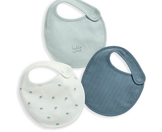 MAMAS & PAPAS Baby Bib set Turtle Size Free Size Green