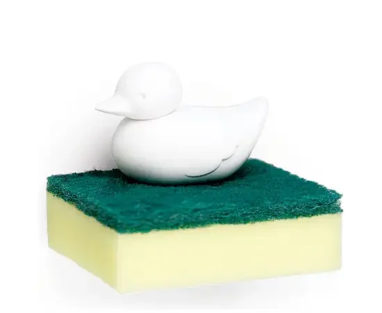 QUALY DUCK SPONGE HOLDER WH 5X8.5X9