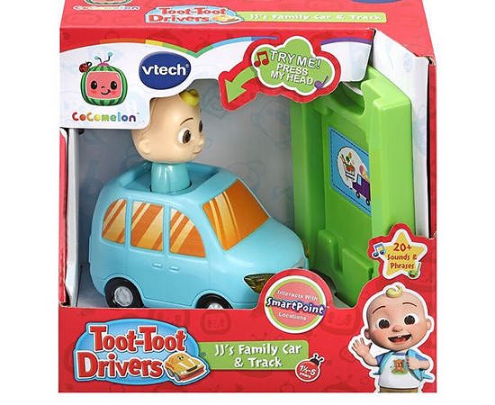 VTECH Toy Cocomelon Toot Toot Drivers JJ Family Car and Track Multi-Color