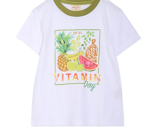 DeFry 01 Girl T-Shirt Short Sleeves Printed White