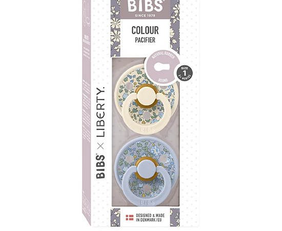 BIBS Baby Pacifier 2 pcs Liberty Eloise Size 1 Size Blue