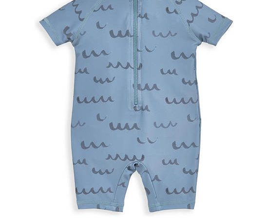 MAMAS & PAPAS Boy Infant Rashsuit Wave Shortsleeve Blue