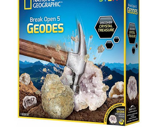 NATIONAL GEOGRAPHIC Toy 5 Pc Break Your Own Geode Kit Multi-Color