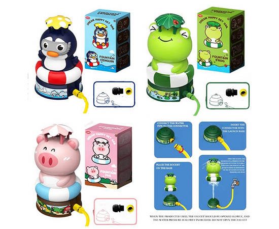 WISHER TOY Toy Water Pressure Rocket Super cute Cartoon Pattern (Random Color)