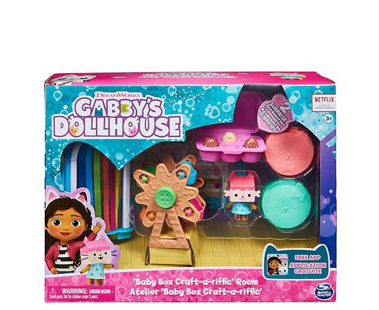 GABBYS DOLLHOUSE Toy Gabby Doll House Baby Box Craft-A-Riffic Room