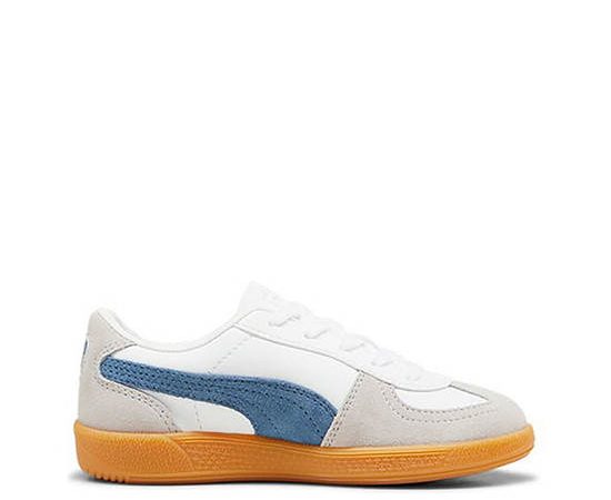 PUMA KIDS Unisex Toddler Sneakers Palermo Leather PUMA White-Blue Horizon-Gum