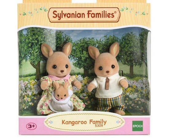 SYLVANIAN FAMILIES Figure Sylvanian Kangaroo Family (Euro Ver. Face 3 Figures) (ES Series) Multi-Color
