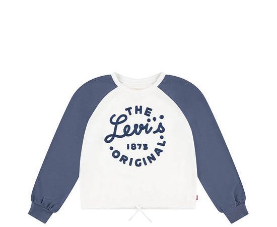 LEVI'S KIDS Girl Toddler Tee Long Sleeves Rag Cinched C1E-Vintage Indigo