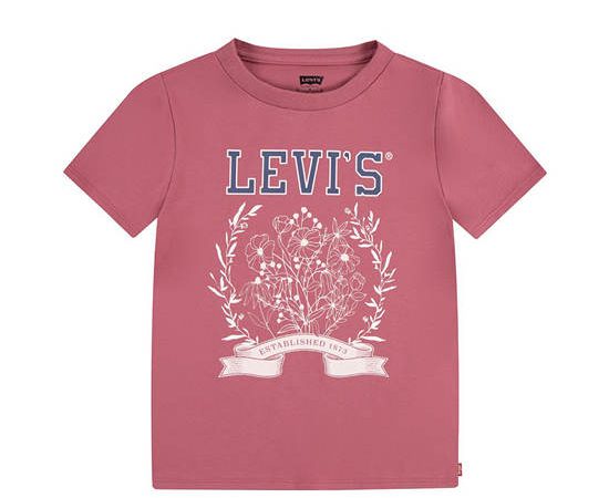 LEVI'S KIDS Girl Toddler Tee Short Sleeves Collegiate Aht-Rose Wine