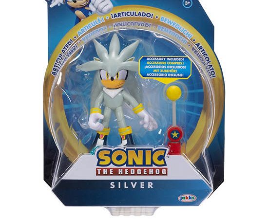SONIC PRIME Mini Figures Silver with Accessory 4 inches Silver