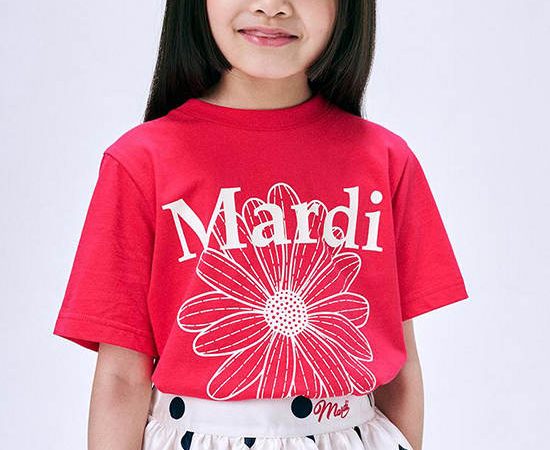 MARDI MERCREDI LES PETITS T-Shirt Flowermardi Red Ivory