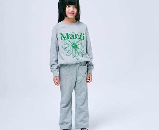 MARDI MERCREDI LES PETITS Sweatshirt Flowermardi Grey Green