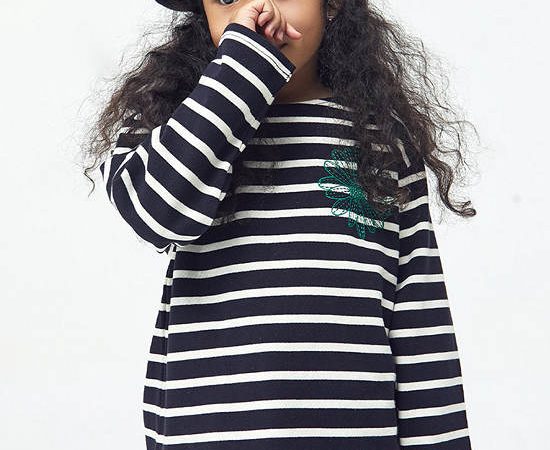 MARDI MERCREDI LES PETITS Tshirt Long Sleeve Stripe Navy Green