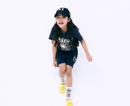 MARDI MERCREDI LES PETITS Tshirt Flowermardi Navy Cream