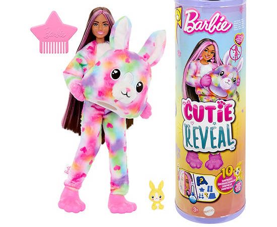 BARBIE Doll Barbie Cutie Reveal Color Dreams Series, Rabbit HRK38 Multi-Color