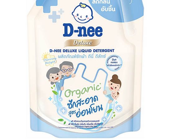 D-NEE Liquid Detergent Deluxe Morning Delight 1100 mL. X 6 (Case) Blue