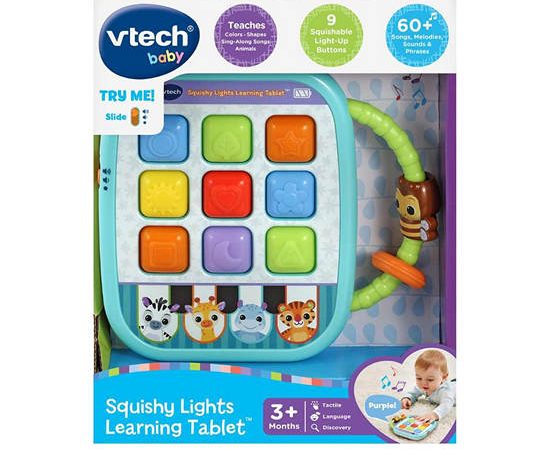 VTECH Toy Squishy Lights Learning Tablet Light Blue