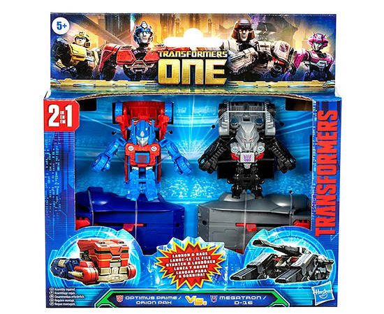 TRANSFORMERS Transforming Figure Optimus Prime VS Megatron TF1 Race Changers Pack 2 Multi-Color