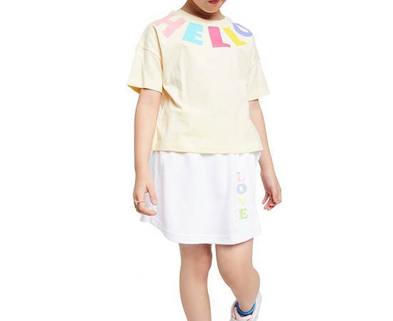 FOF KIDS Girl T-Shirt Hello Print Cream