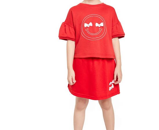 FOF KIDS Girl Skort Bow Red