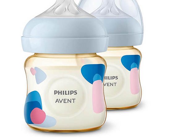 Philips Avent Baby Bottle Natural Response PPSU 4 oz (Duo Pack) Transparent