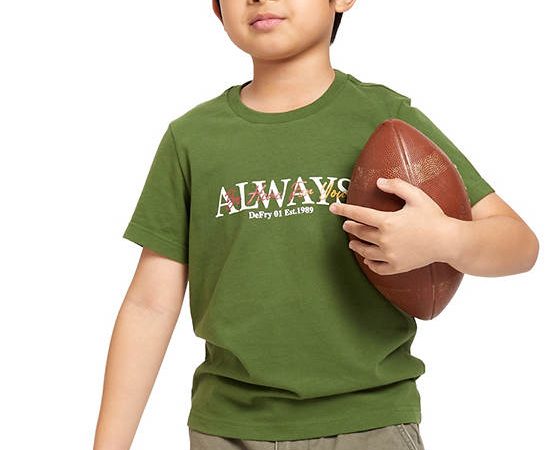 DeFry 01 Boy T-Shirt Crew Neck Short Sleeves Green