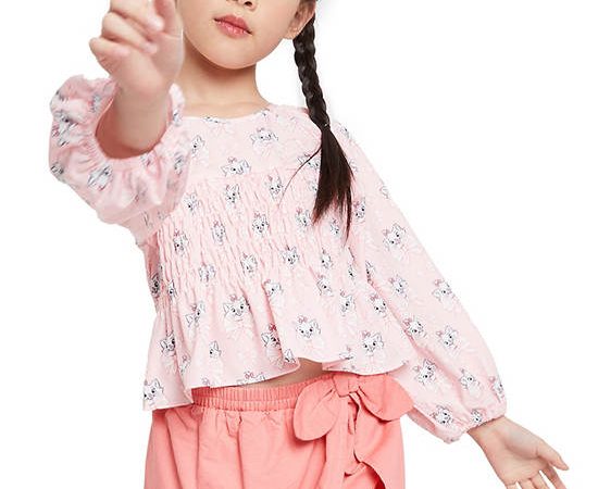 FOF KIDS Girl Blouse Long Sleeves Marie Print Pink