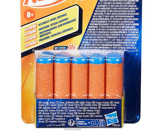 NERF Toy Foam Darts Refill 10 Darts N1 Orange