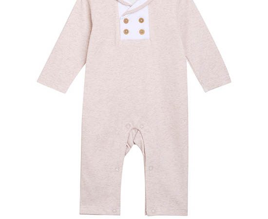 Angel Baby Boy Toddler Jumpsuit Long Sleeves Light Brown