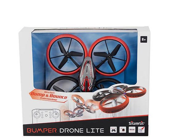 SILVERLIT Flybotic Bumper Drone Lite 3 - Channel Drone 2.4 GHz Black & Red