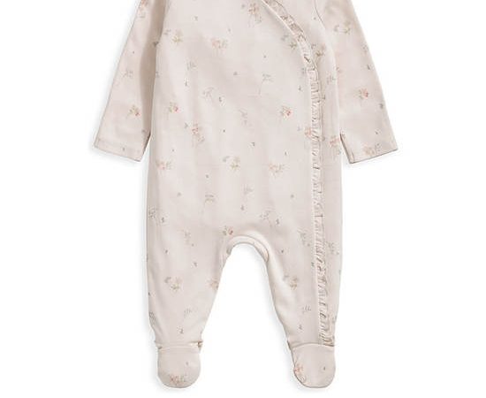 MAMAS & PAPAS Girl Toddler Bodysuit Long Sleeves Floral Detail Pink