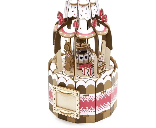 TEAM_GREEN 3D Plywood Puzzle Cake Party PCP3002443 Brown