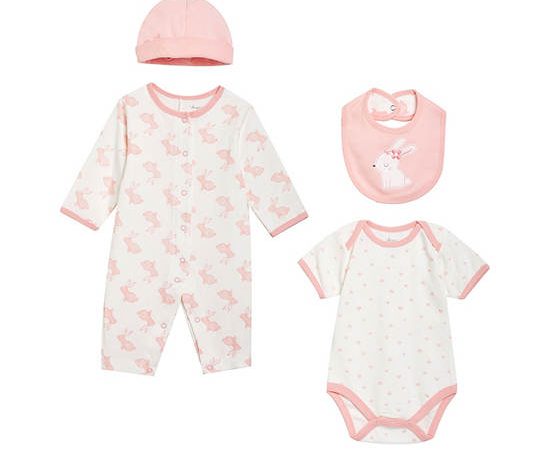 Angel Baby Girl Infant Clothing Gift Set 4 Pcs. Size 60 JP Pink
