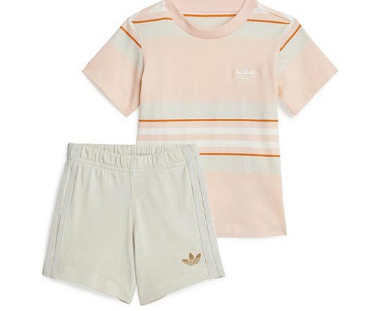 ADIDAS KIDS Unisex Infant Set T-Shirt + Shorts Pink