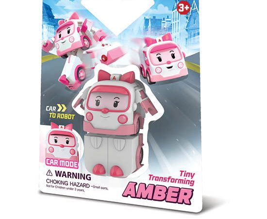 ROBOCAR POLI Toy Vehicle Robocar Poli Transforming Robot 2 inch Amber
