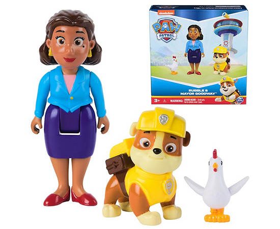 PAW PATROL Figure Hero Rubble & Mayor Goodway