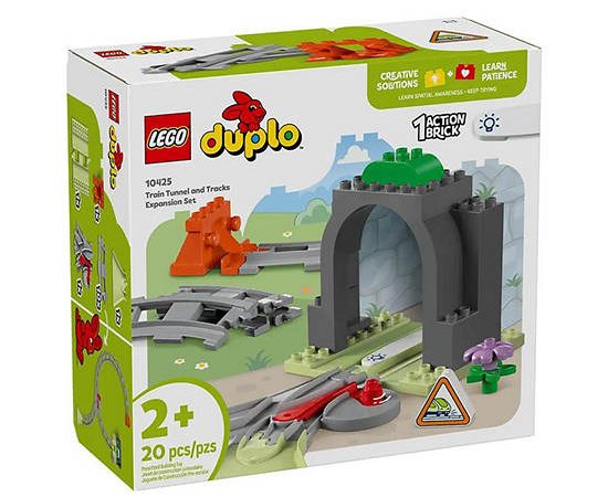 LEGO Block Toy Train Tunnel and Tracks Expansion Set 10425 Multi-Color