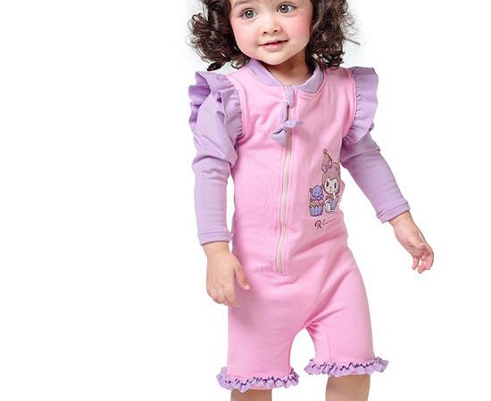 KEED Girl Swimsuit Long Tempflex Kuromi Purple