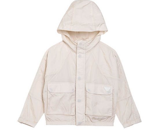EMPORIO ARMANI Boy Jacket Long Sleeves Hoodie SS25 Snow White