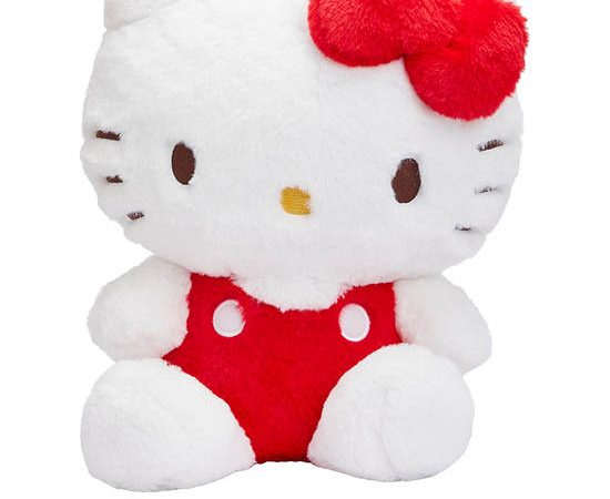 SANRIO Plush Fluffy Hello Kitty 12 Inch Red