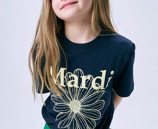 MARDI MERCREDI LES PETITS T-Shirt Flowermardi Navy Lemon
