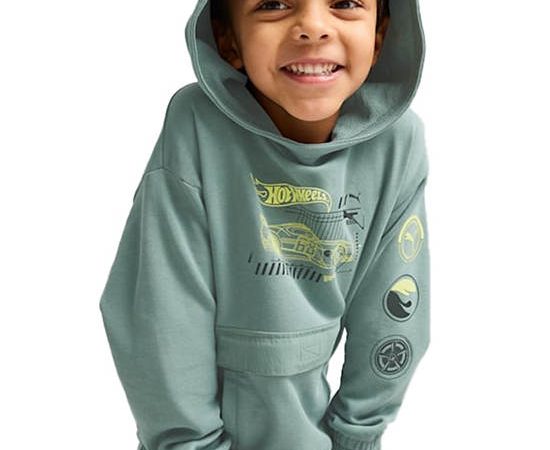PUMA KIDS Boy Toddler Hoodie Relaxed Puma X Hot Wheels Graphic Green Moon