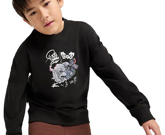PUMA KIDS Boy Sweater Relaxed Crew Puma X TMNT Graphic Puma Black