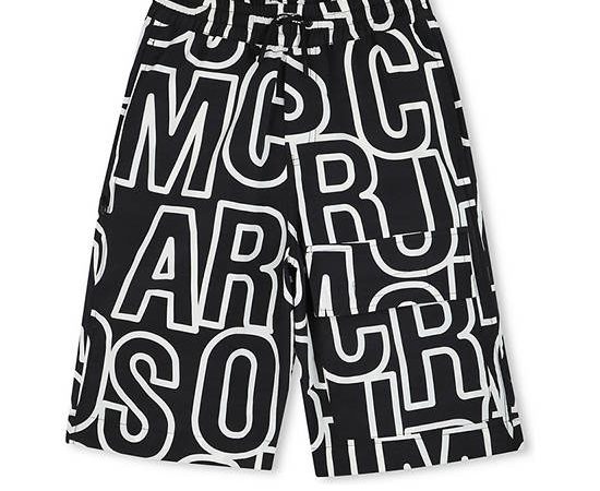 MARC JACOBS KIDS Boy Bermuda Shorts Monogram-Logo Black